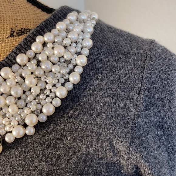 INC International Concepts Pearl Statement Necklace Scoop Neck Sweater - Picture 11 of 16